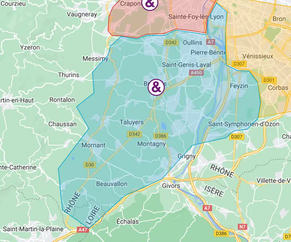 Zone d'intervention de l'agence Essentiel & Domicile à Arradon
